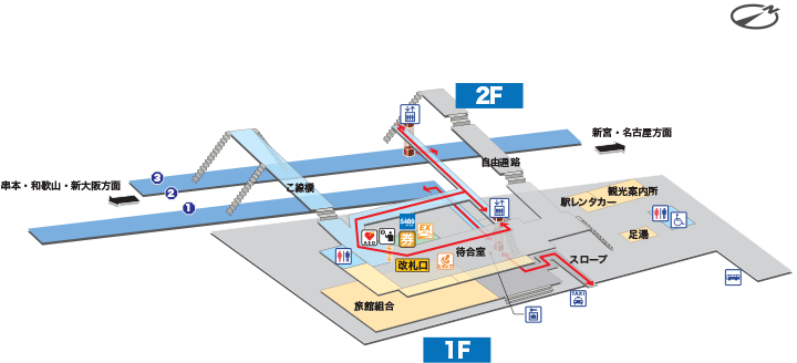 JR紀伊勝浦駅構内図