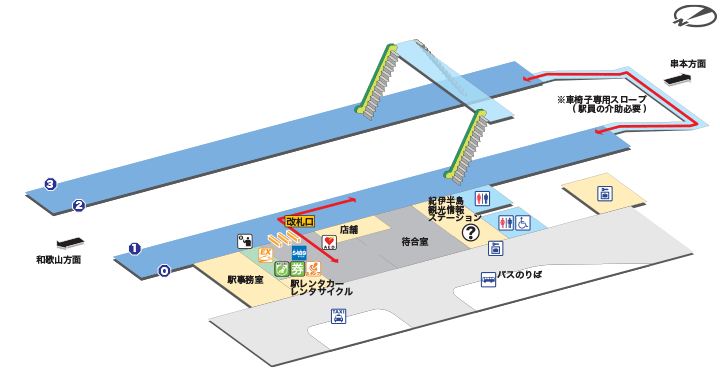 JR白浜駅構内図