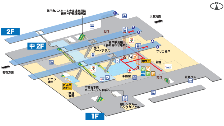ＪＲ神戸駅構内図