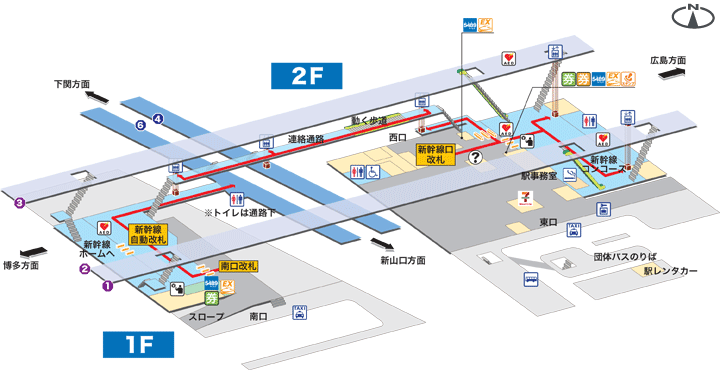 ＪＲ新下関駅構内図