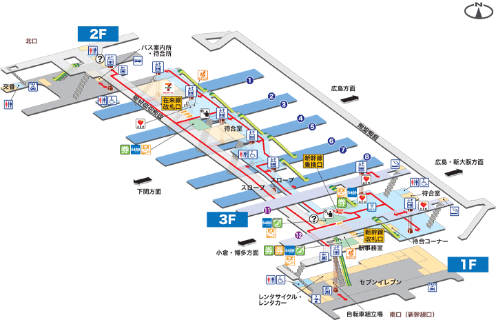 ＪＲ新山口駅構内図
