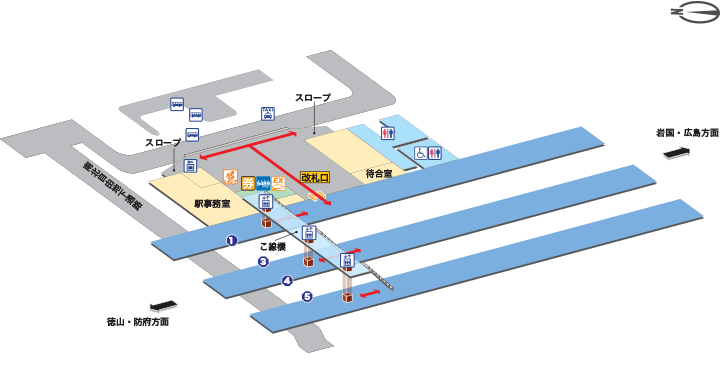 JR柳井駅構内図